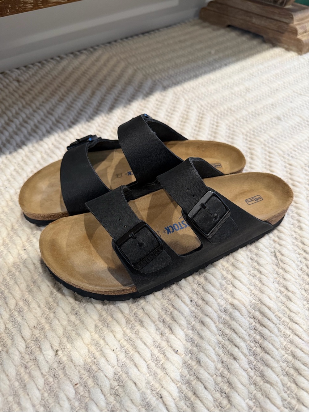 Birkenstock Black Double Strap Men’s Slide Sandals
